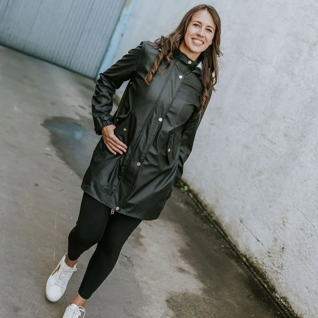 Anika Women's Rain Coat - Black