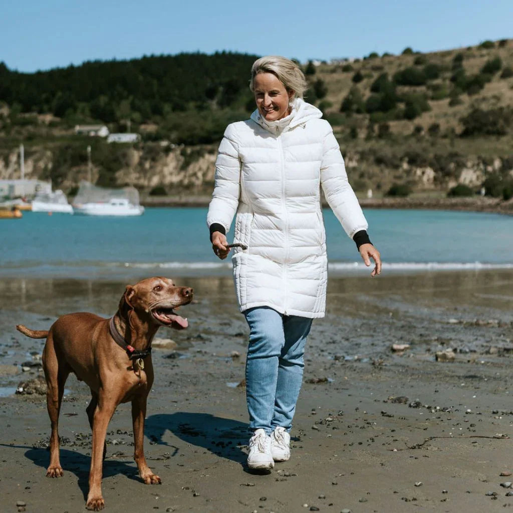 Sarah Women's 90/10 Packable Down Coat - Cream