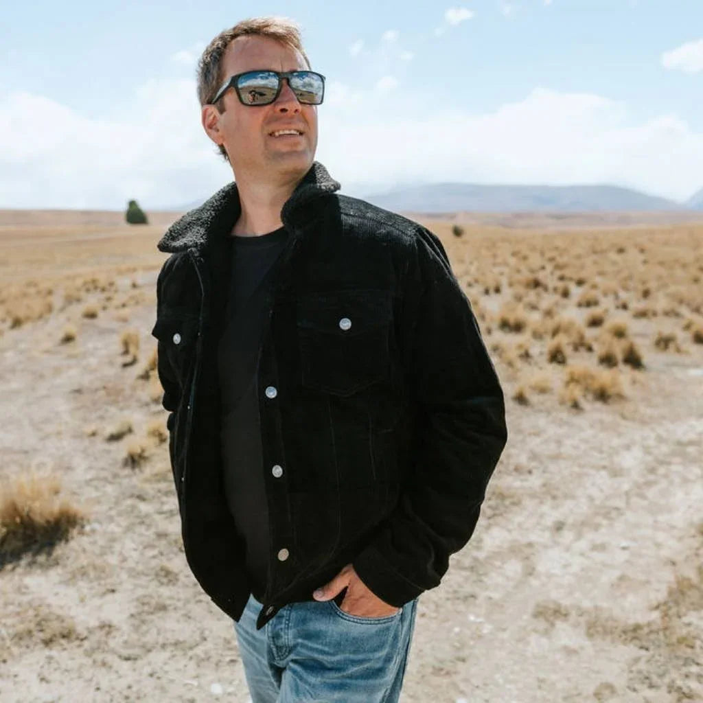 Hammer Men's Cord/Sherpa Jacket - Black/Black Sherpa