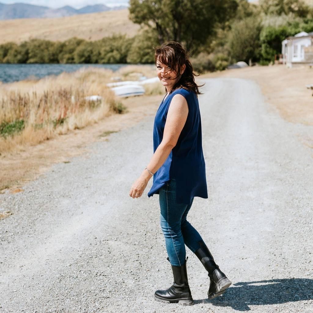 Sam Women's Knit Vest - Blue Depths