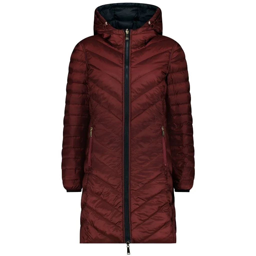 Arnie Women's 90/10 Reversible Down Coat - Black/Cabernet