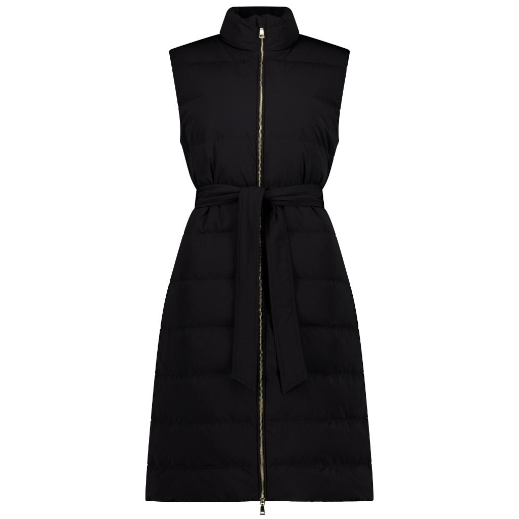 Bella Women's 90/10 Down Maxi Vest - Black