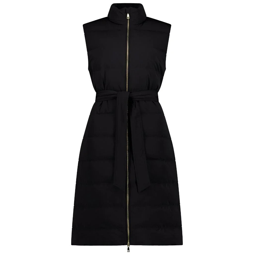 Bella Women's 90/10 Down Maxi Vest - Black