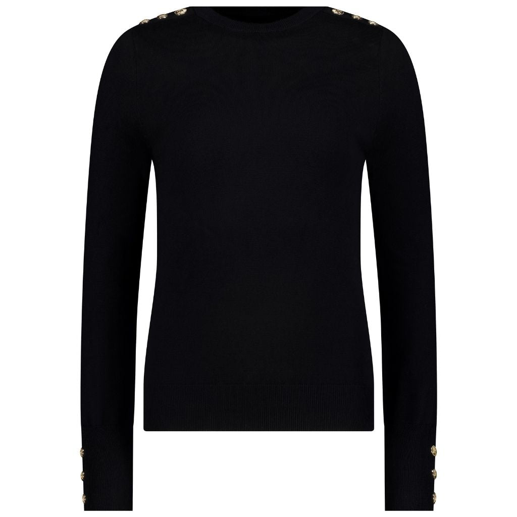 Nicki Women's Knit Crew Sweater - Black