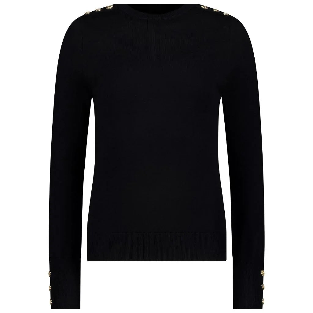 Nicki Women's Knit Crew Sweater - Black