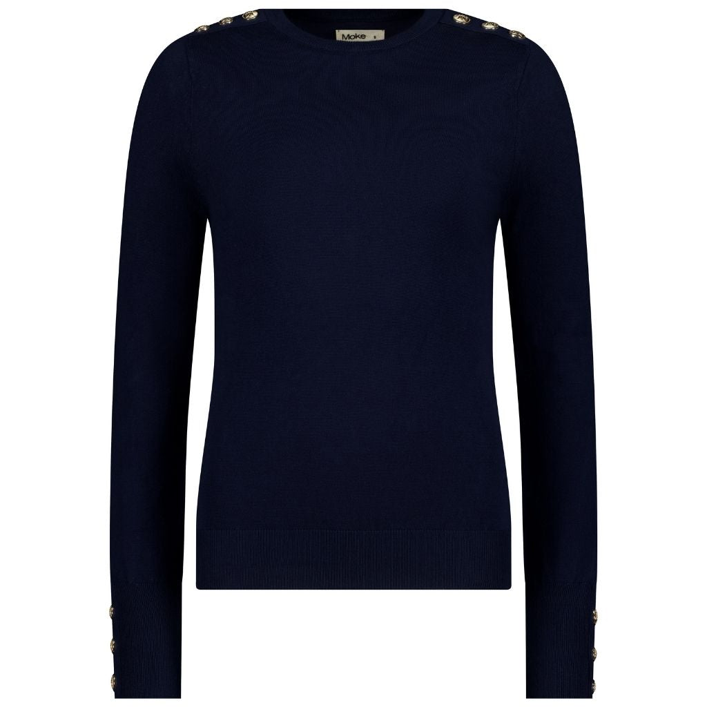 Nicki Women's Knit Crew Sweater - French Navy