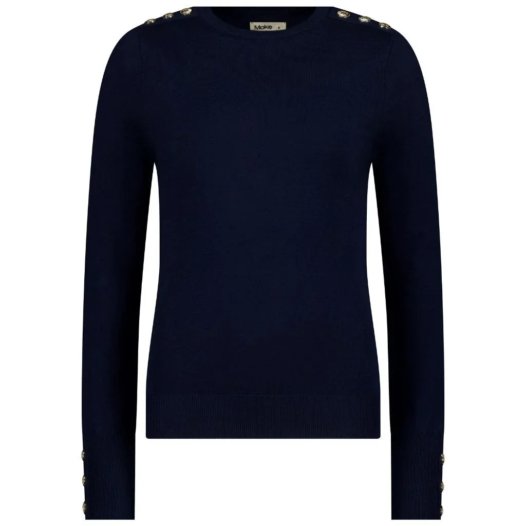 Nicki Women's Knit Crew Sweater - French Navy