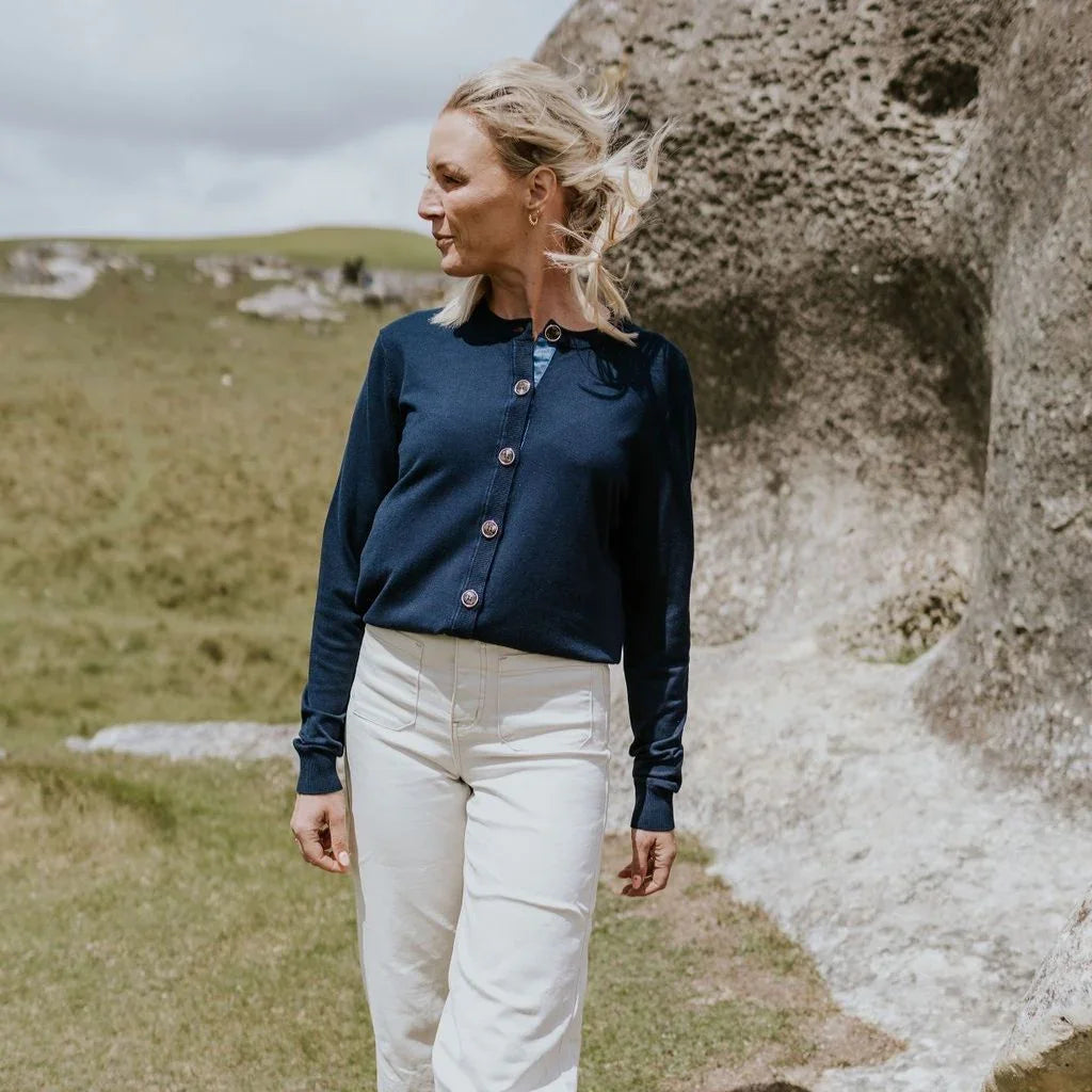 Ainslee Women's Cardigan - French Navy