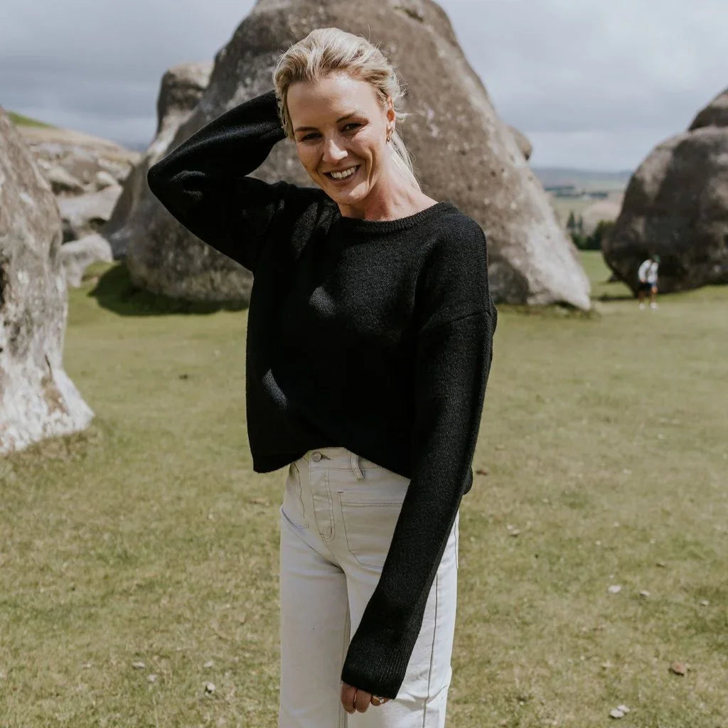 Aleisha Women's Knit Sweater - Black