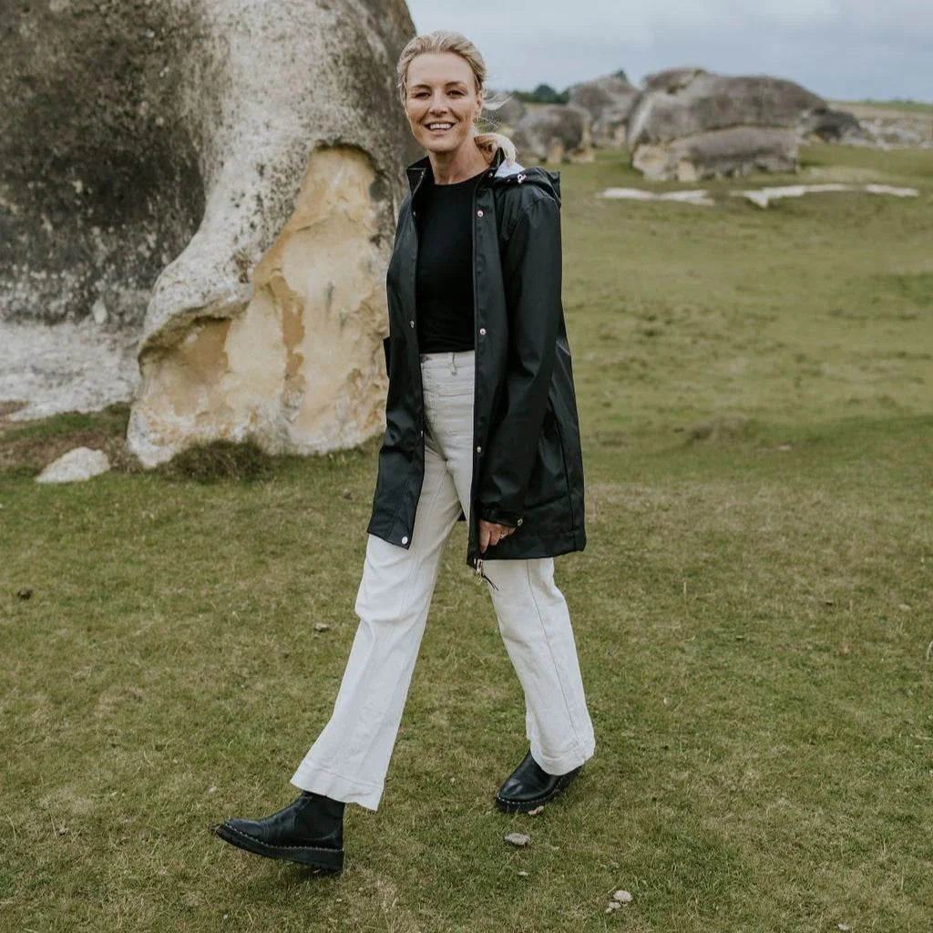 Anika Women's Rain Coat - Black