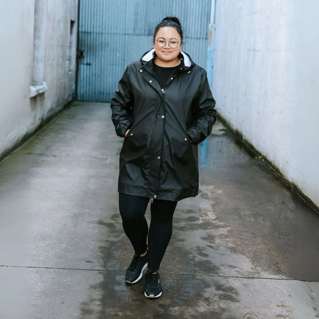 Anika Women's Rain Coat - Black