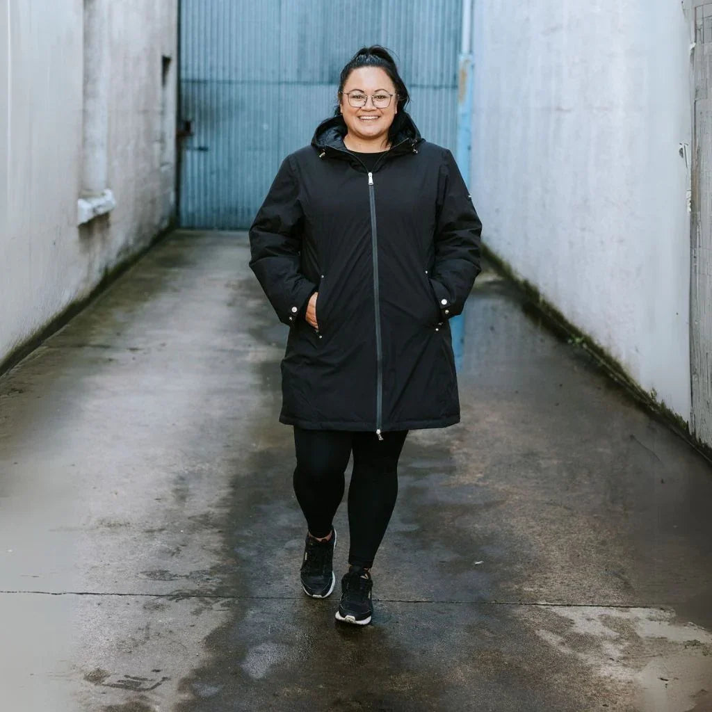 Leila Women's Waterproof Down Coat - Black