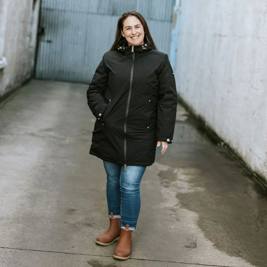 Leila Women's Waterproof Down Coat - Black