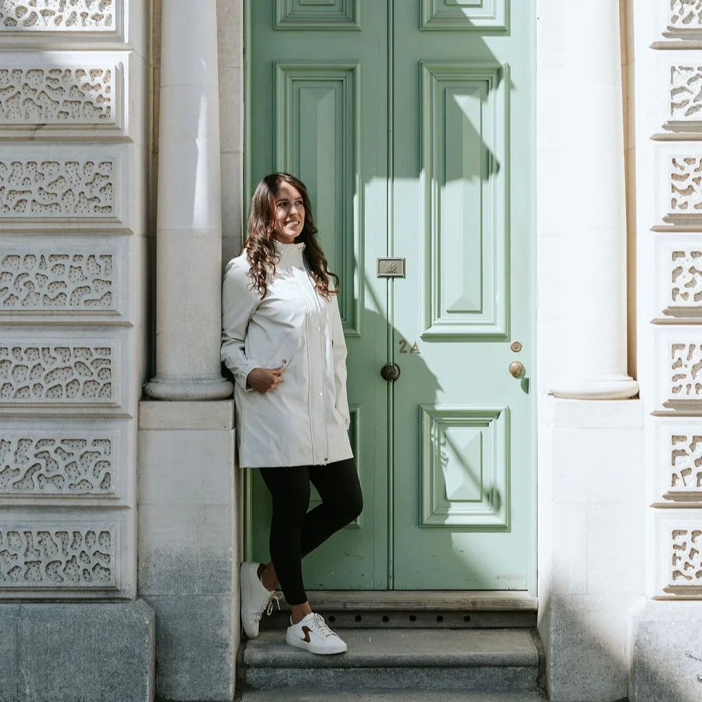 Anika Women's Rain Coat - Cream