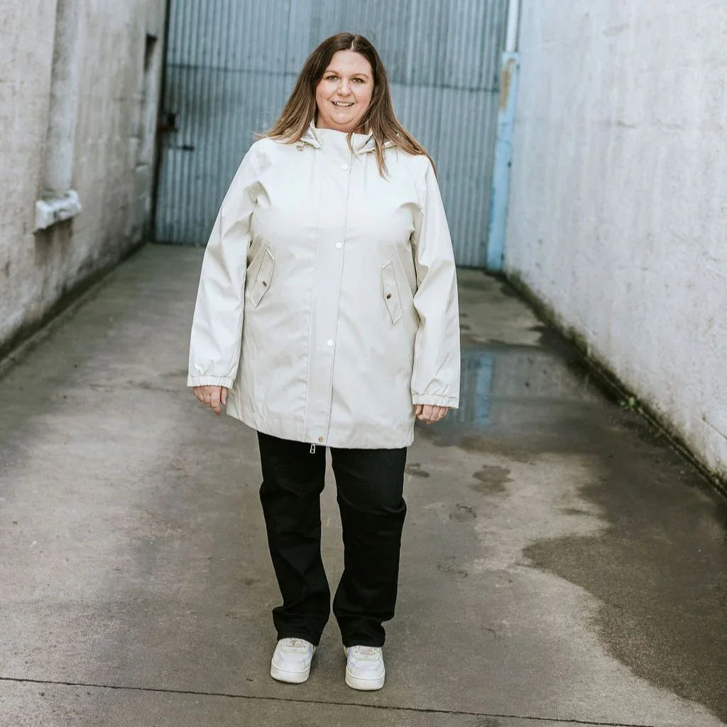 Anika Women's Rain Coat - Cream