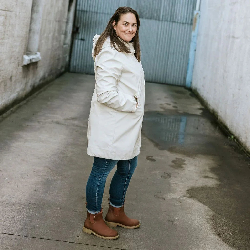 Anika Women's Rain Coat - Cream