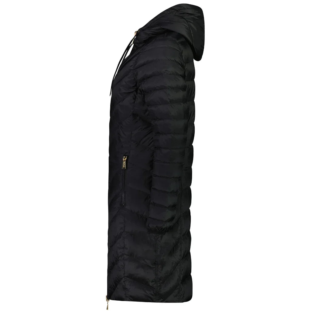Arnie Women's Reversible 90/10 Down Coat - Black/Houndstooth