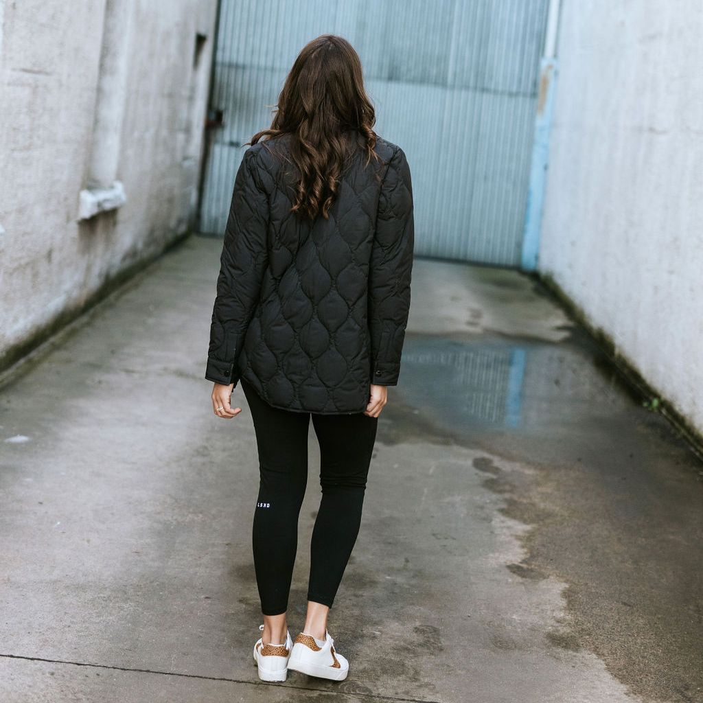 Ash Women's 90/10 Quilted Down Overshirt - Black
