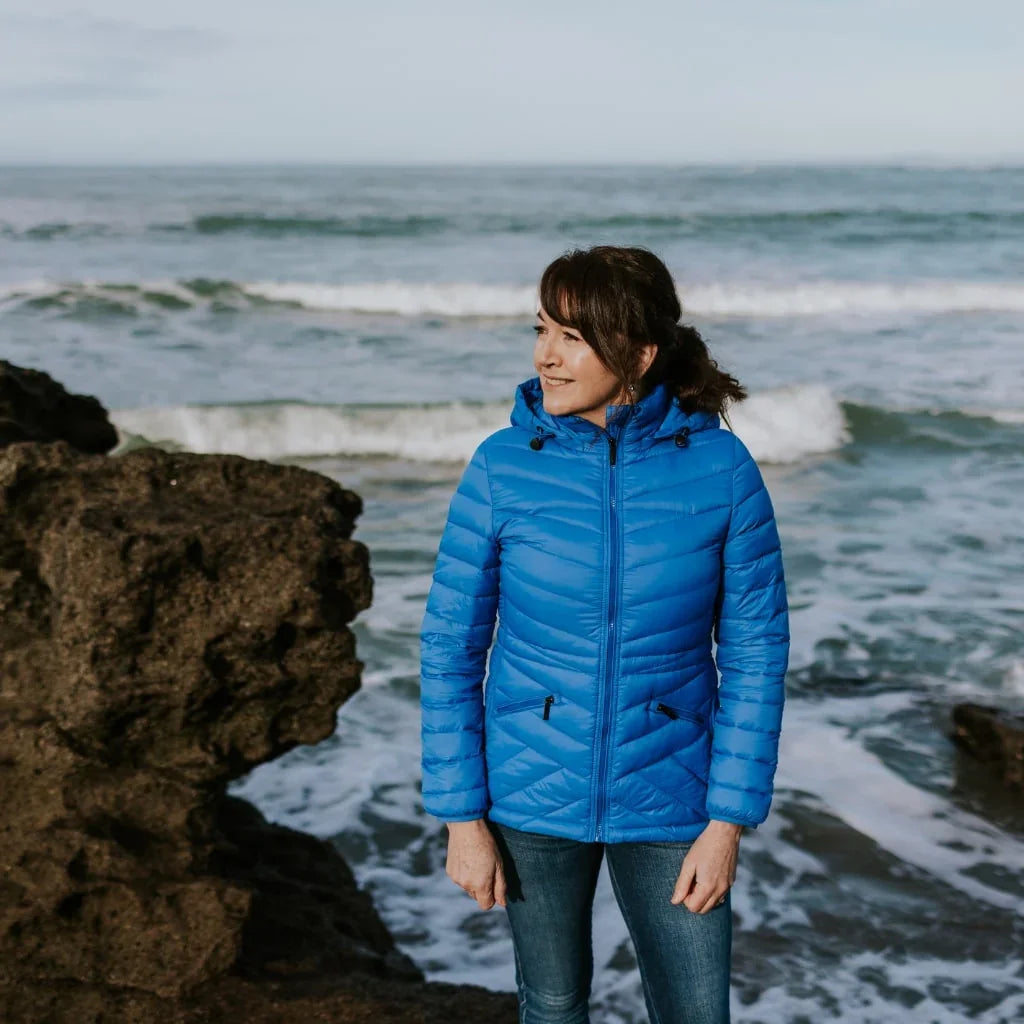 Cushla Women's 90/10 Packable Down Jacket - Cobalt