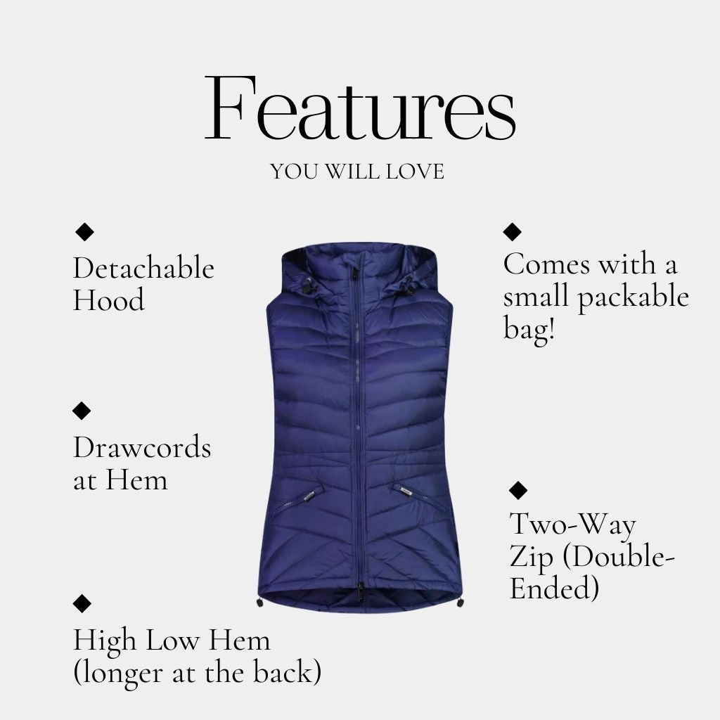Mary-Claire Women's 90/10 Packable Down Vest - Moonlight