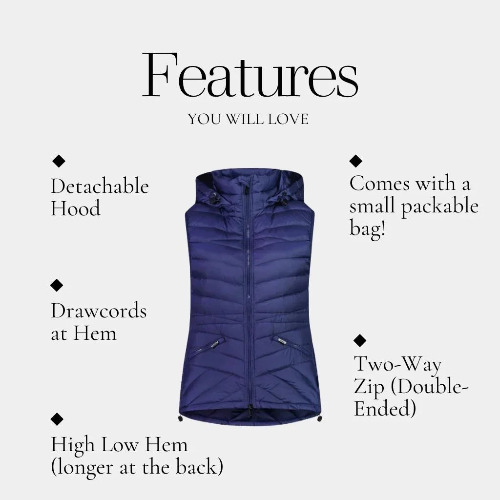Mary-Claire Women's 90/10 Packable Down Vest - Moonlight