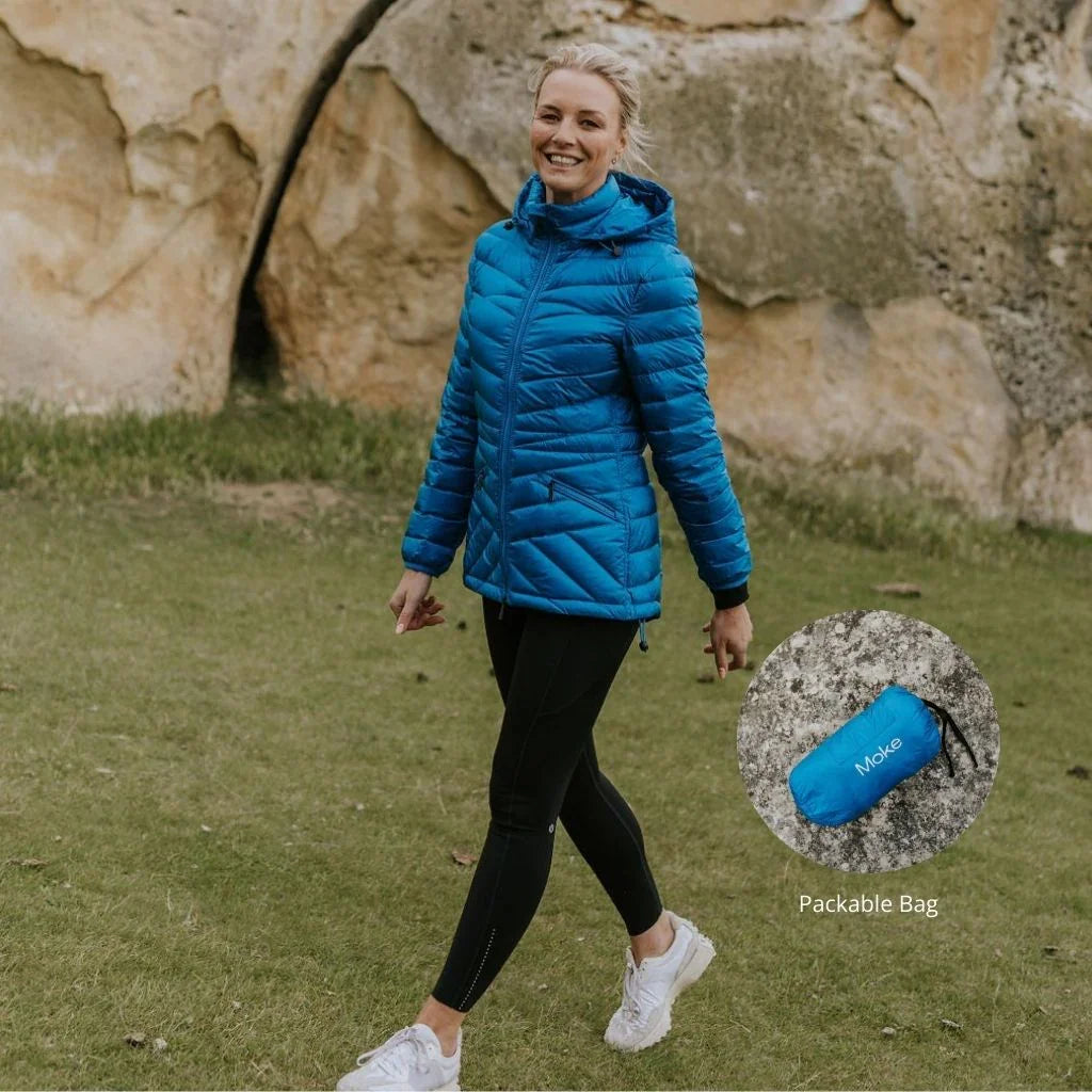 Cushla Women's 90/10 Packable Down Jacket - Imperial Blue