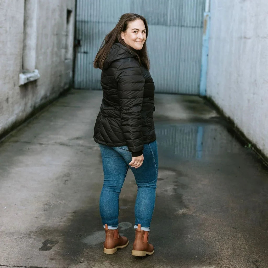 Cushla Women's 90/10 Packable Down Jacket - Black