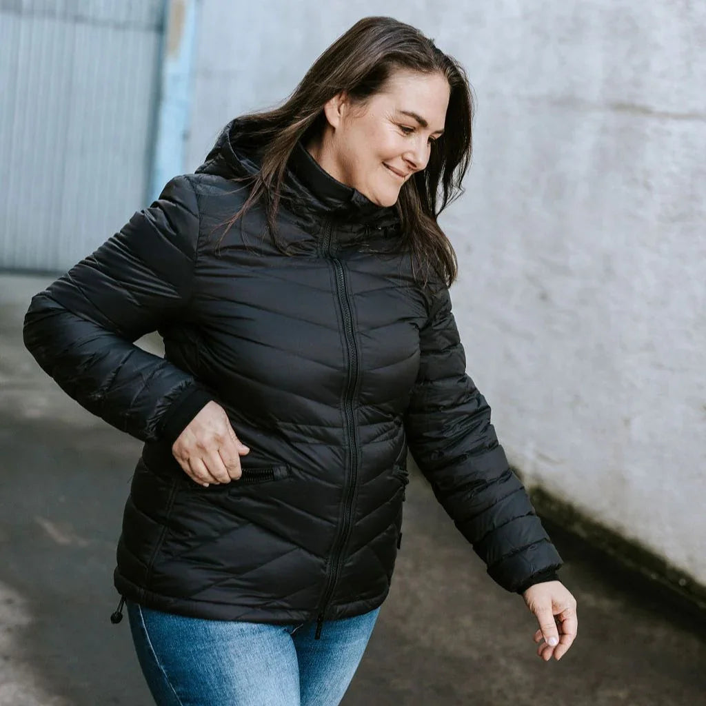 Cushla Women's 90/10 Packable Down Jacket - Black