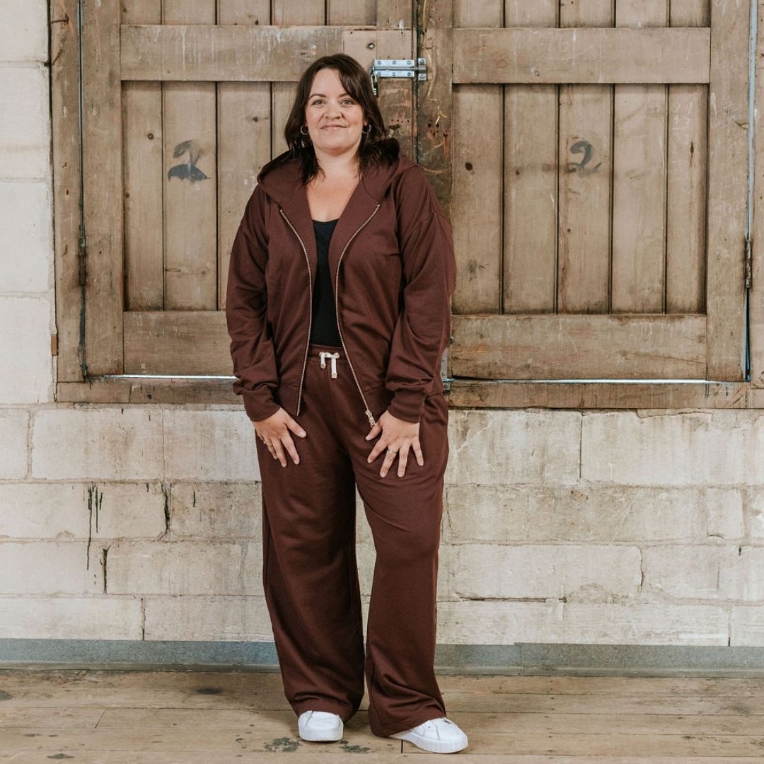 Dawn Women's Zip Up Hoodie - Bitter Chocolate