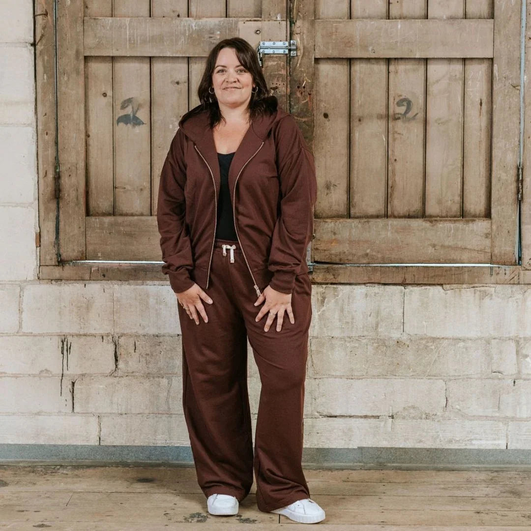 Dawn Women's Zip Up Hoodie - Bitter Chocolate