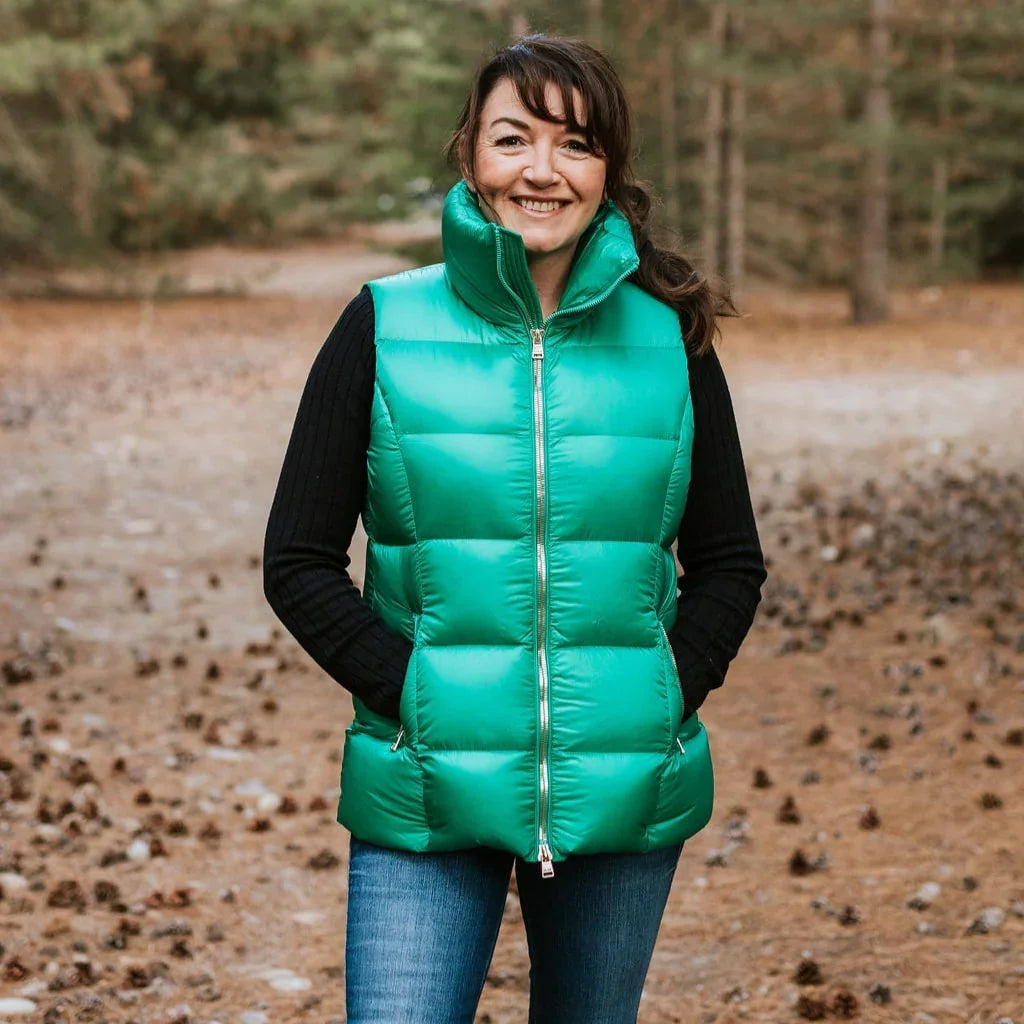 Ester Women's 90/10 Packable Down Vest - Emerald