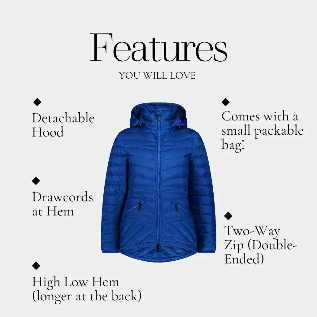 Cushla Women's 90/10 Packable Down Jacket - Imperial Blue