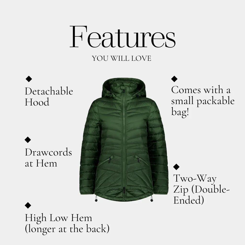 Cushla Women's 90/10 Packable Down Jacket - Cypress