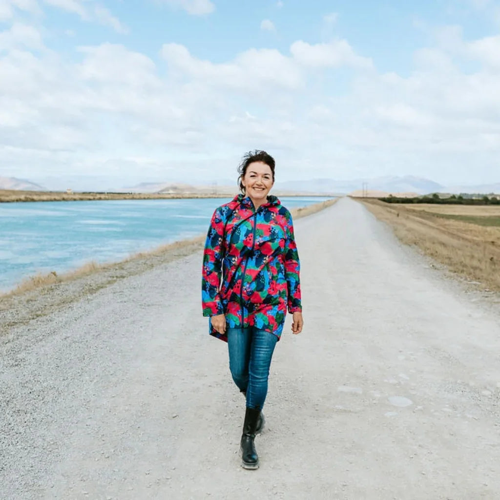 Georgie Women's Waterproof Rain Coat - Moke x Evie Kemp Puddles