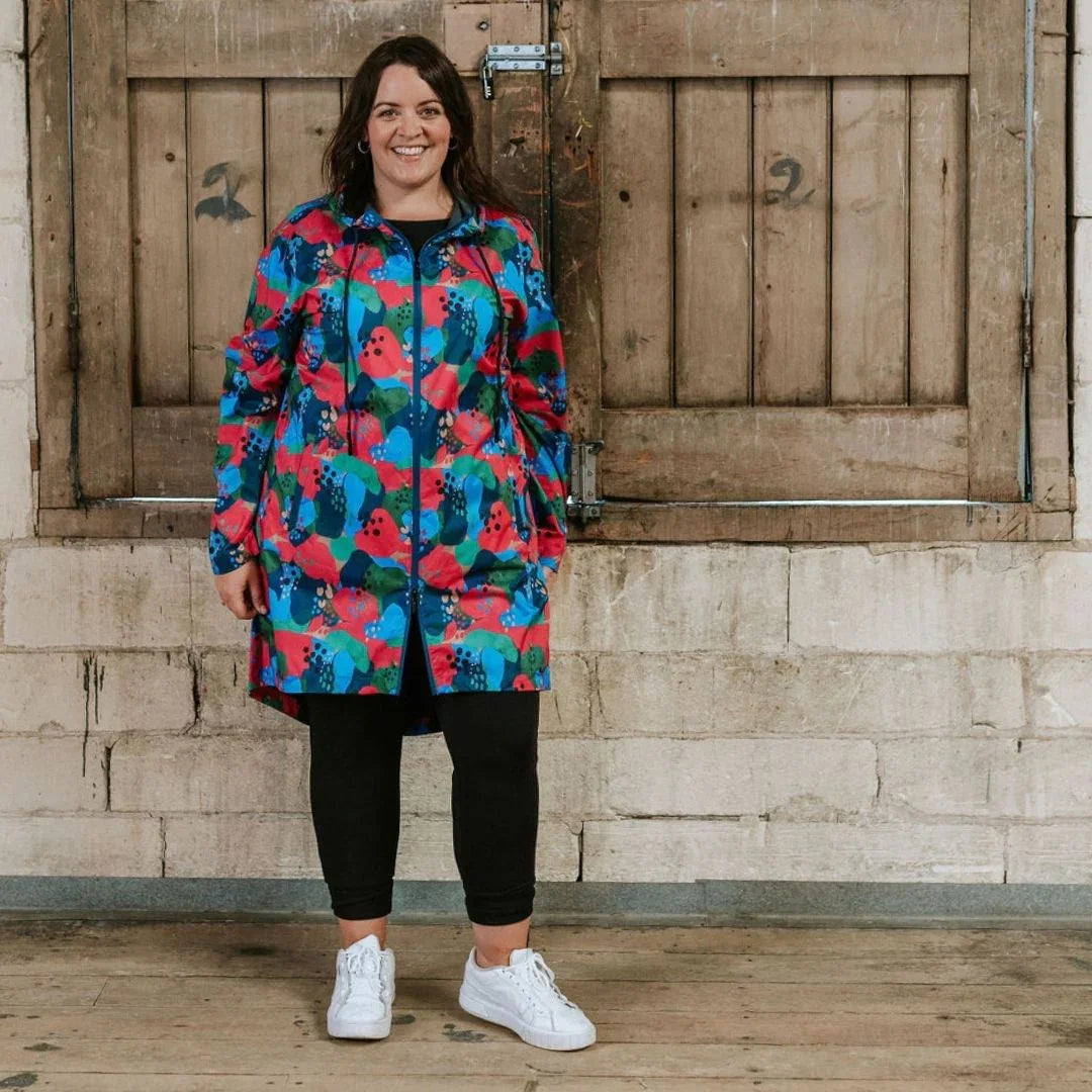 Georgie Women's Waterproof Rain Coat - Moke x Evie Kemp Puddles