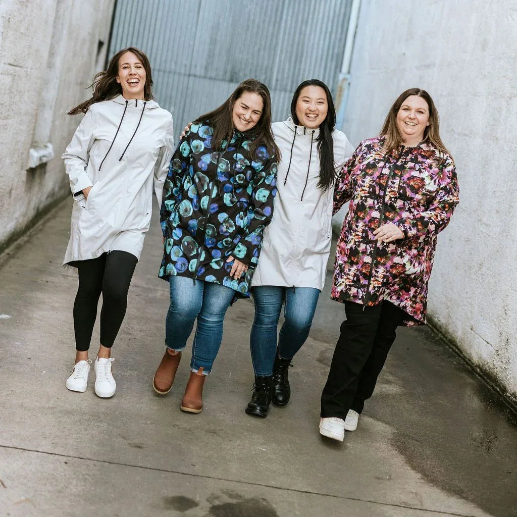 Georgie Women's Rain Coat x Evie Kemp - Night Bloom