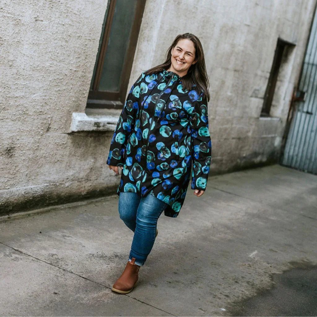 Georgie Women's Rain Coat x Evie Kemp - Night Bloom
