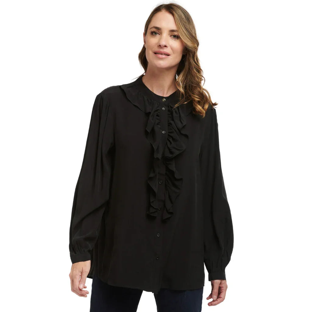 Jade Women's Cupro Blouse - Black