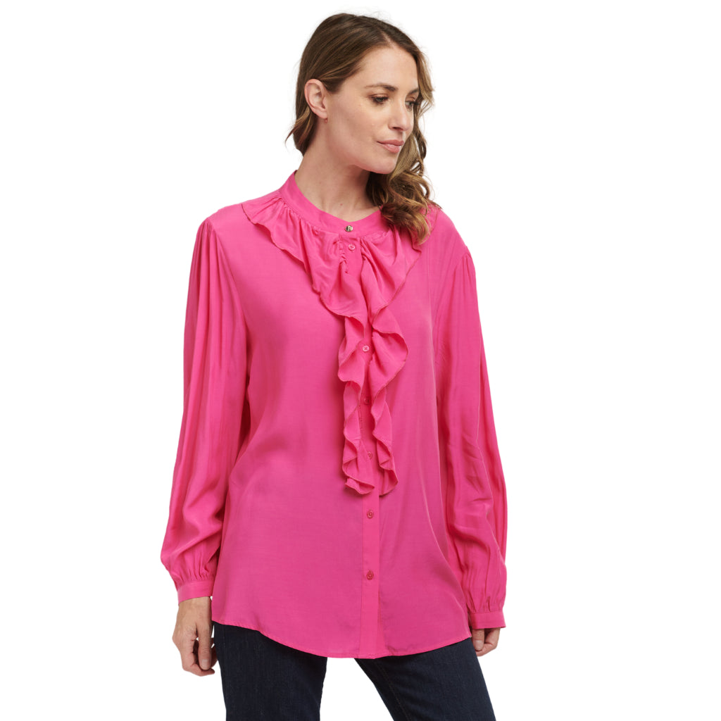 Jade Women's Cupro Blouse - Flamingo