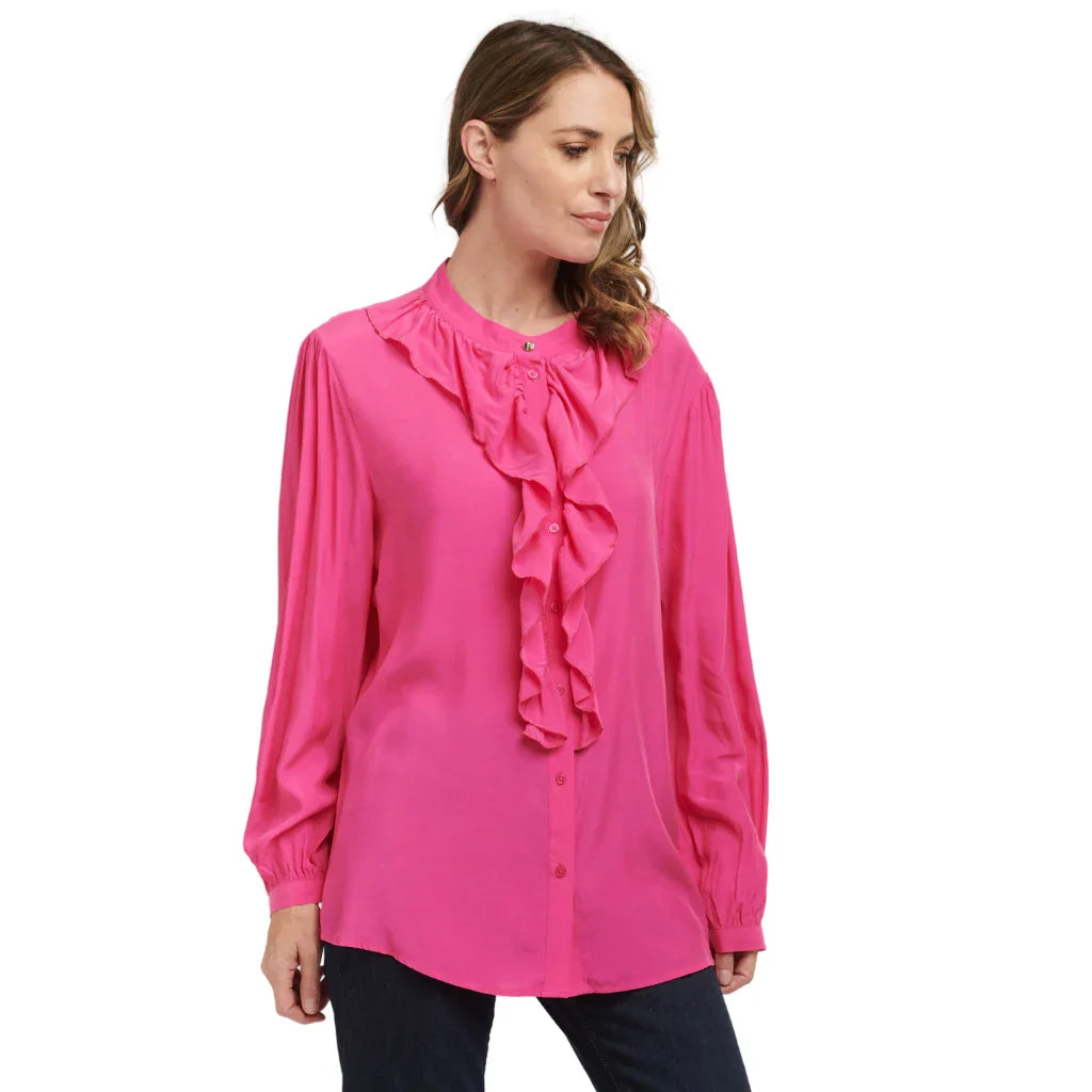 Jade Women's Cupro Blouse - Flamingo