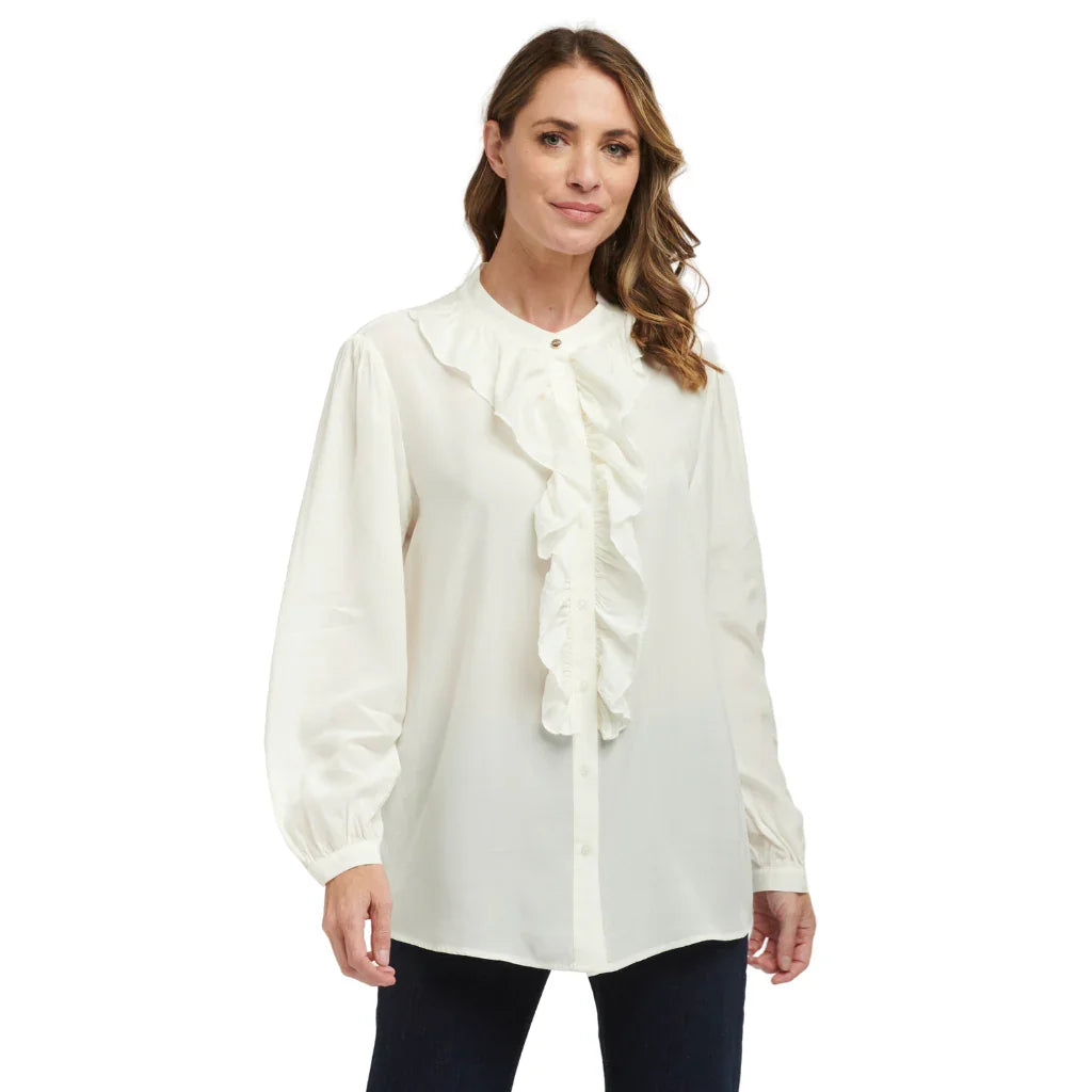 Jade Women's Cupro Blouse - Coconut Milk