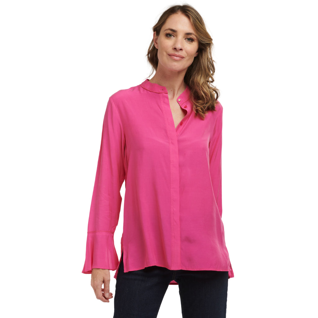 Joleen Women's Cupro Blouse - Flamingo