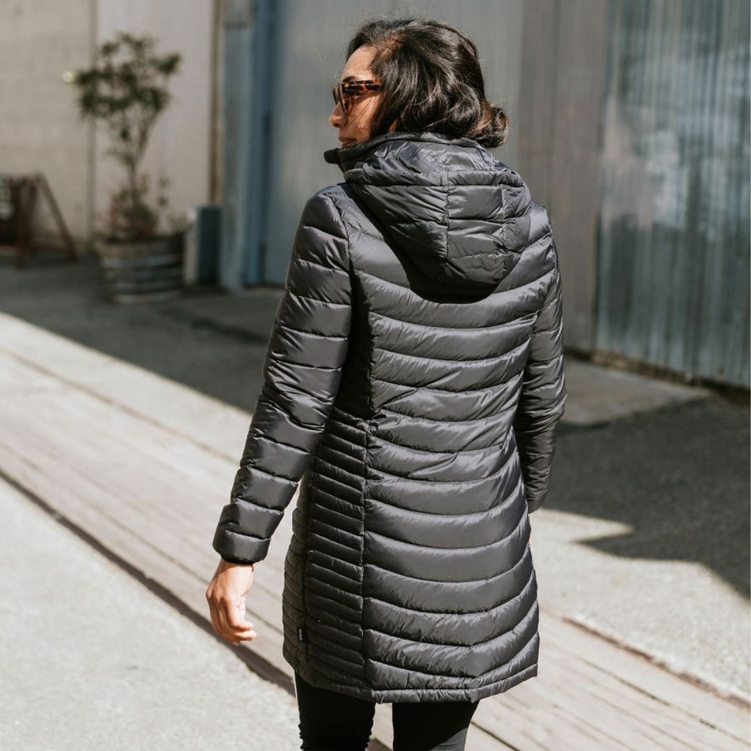 Judy Women's 90/10 Packable Down Coat - Black