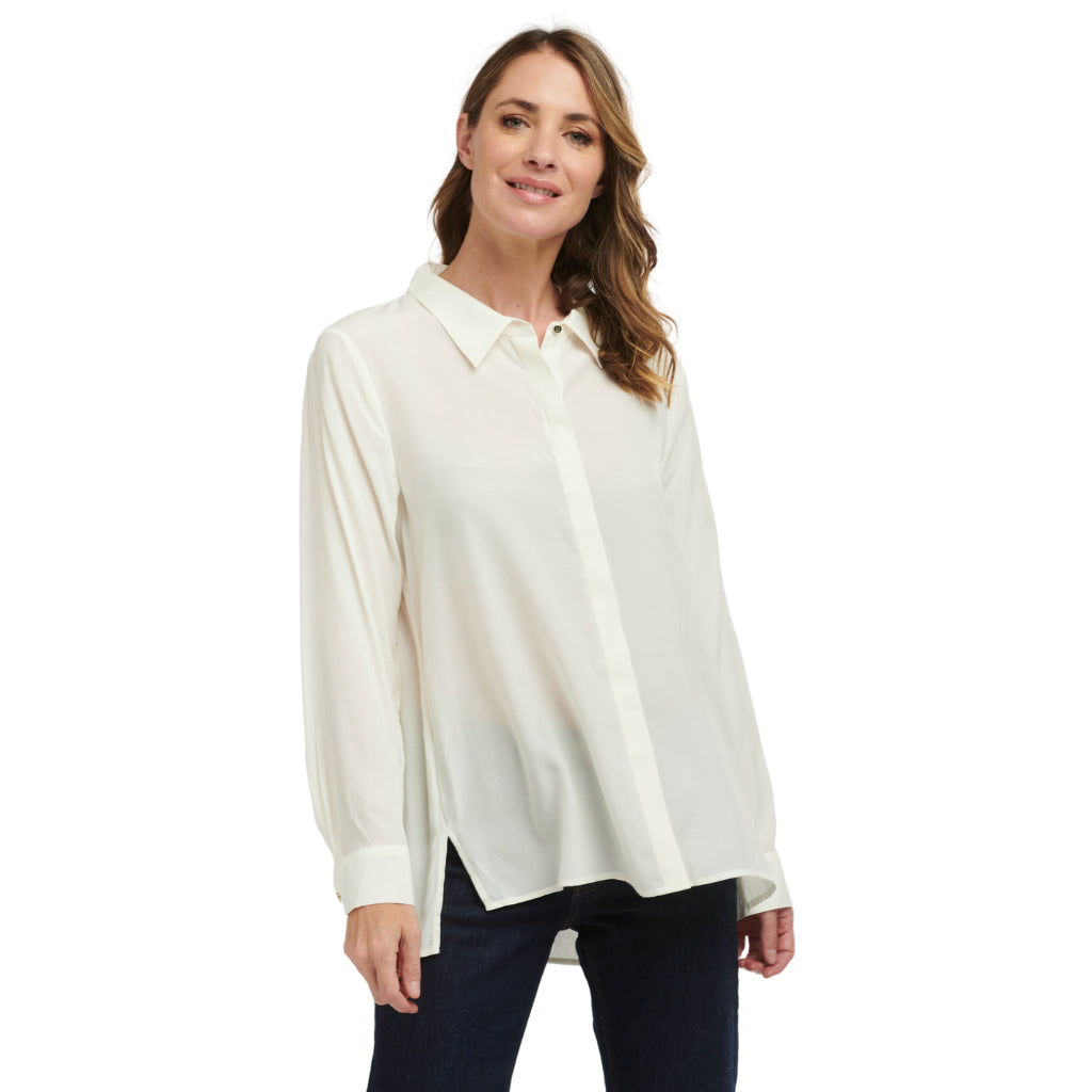 Katie Women's Cupro Blouse - Coconut Milk