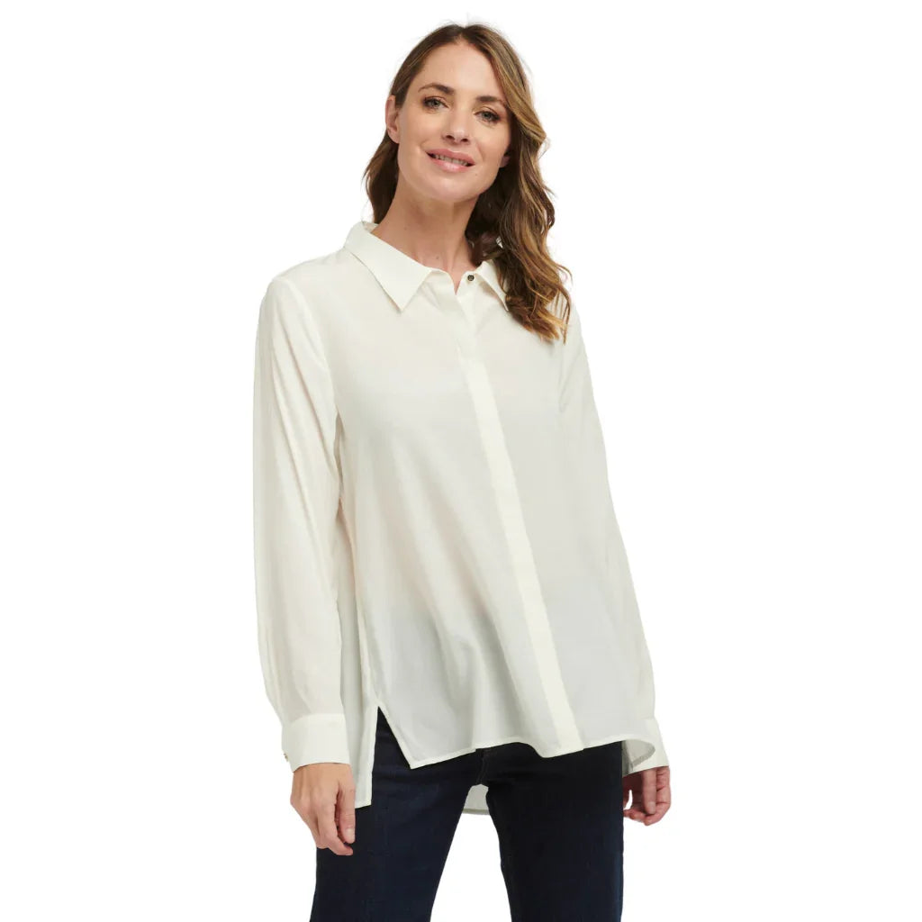 Katie Women's Cupro Blouse - Coconut Milk