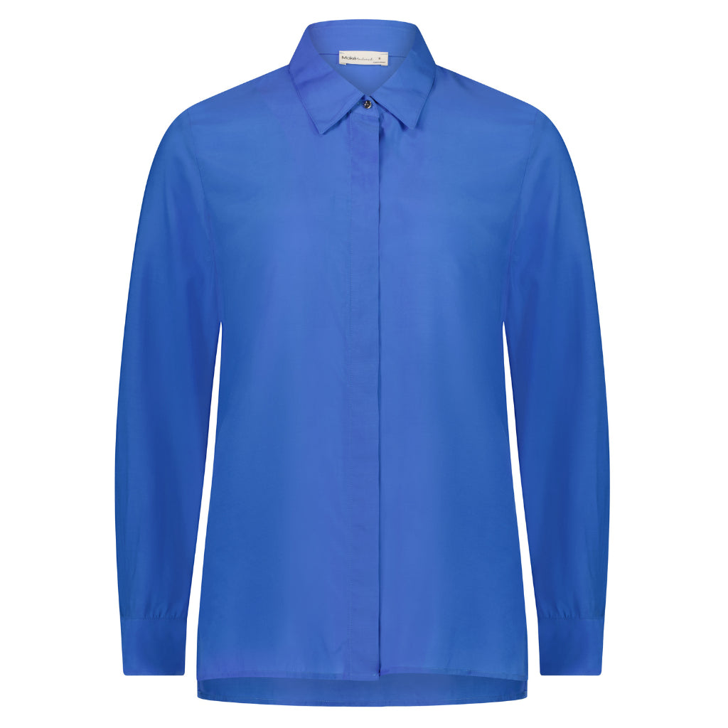 Katie Women's Cupro Blouse - Cornflower