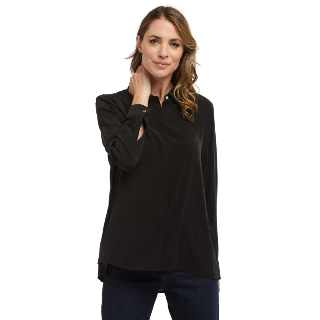Katie Women's Cupro Blouse - Black