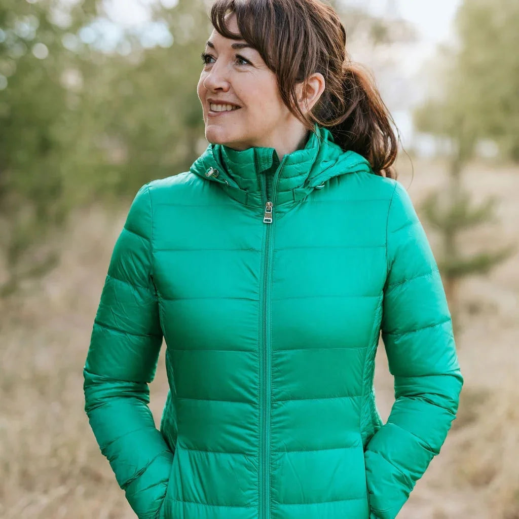 Lynn Women's 90/10 Packable Down Jacket - Emerald