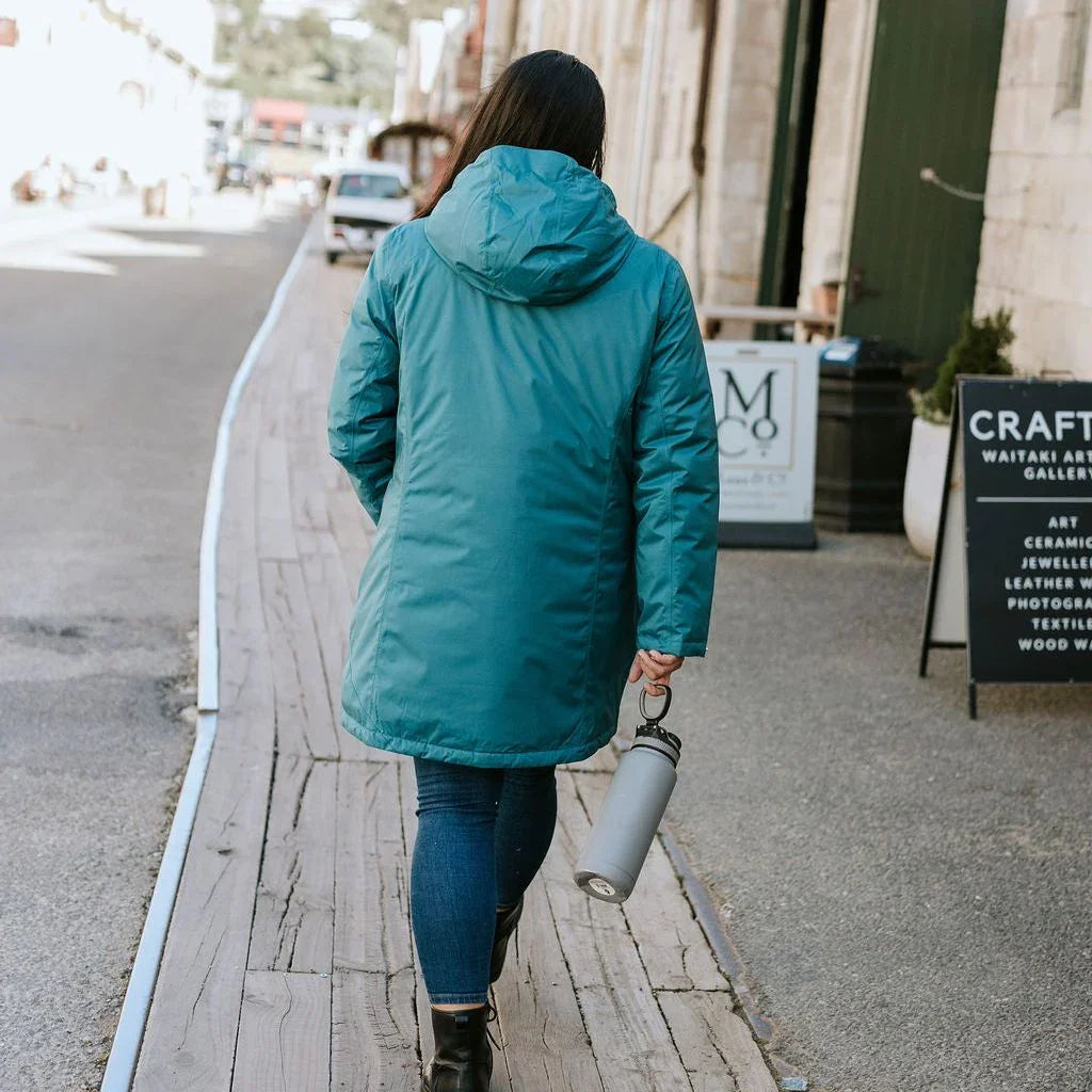 Leila Women's Waterproof Down Coat - Teal