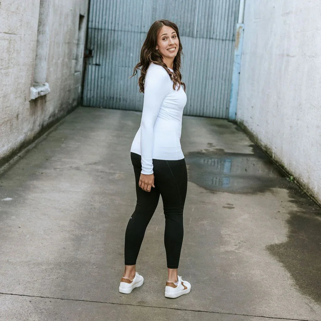 Lina Women's Long Sleeve Knit - White